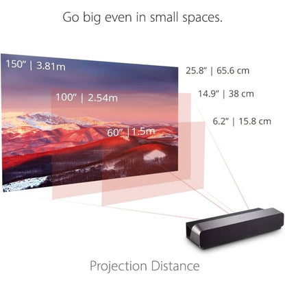 ViewSonic X1000-4K+ 4K HDR ultra short throw smart LED projector with 40W Harman Kardon soundbar Wi-Fi and Bluetooth from SAMMAN.JO
