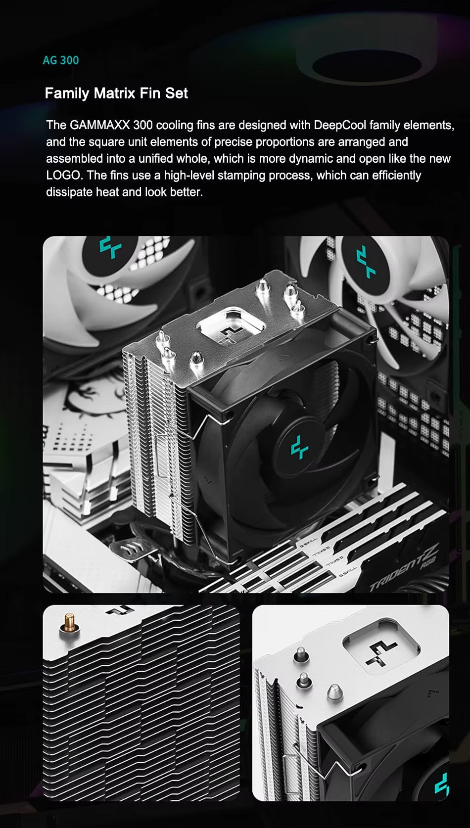 DeepCool AG300 CPU Air Cooler 3 Heat Pipes | Jordan