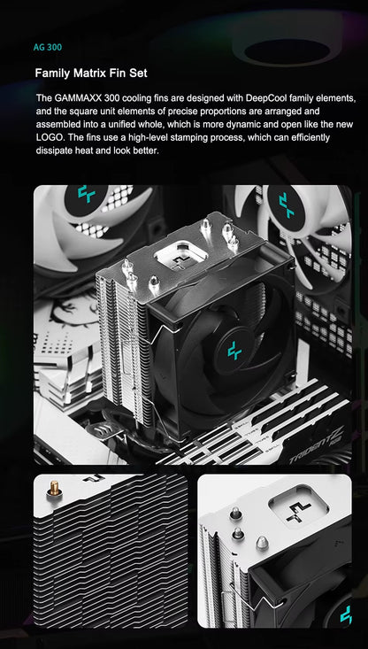 DeepCool AG300 CPU Air Cooler 3 Heat Pipes | Jordan