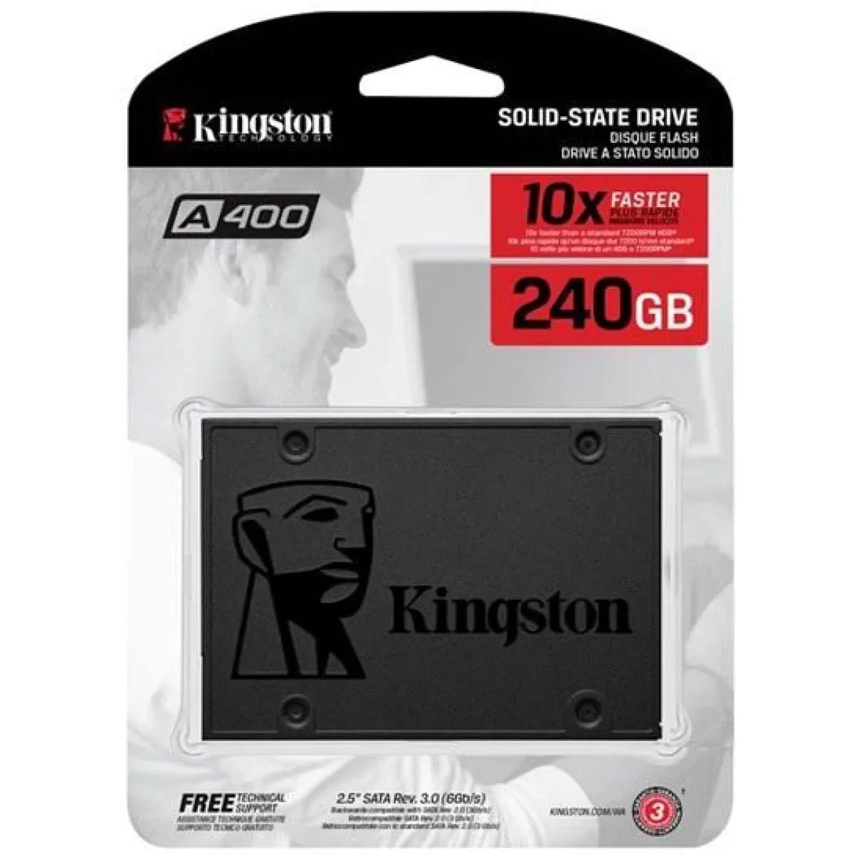 Kingston A400 240GB SSD 2.5" SATA 3.0 High-Speed Drive