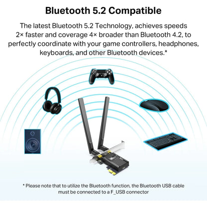 WiFi 6 PCIe Card AX1800 for Desktop PC