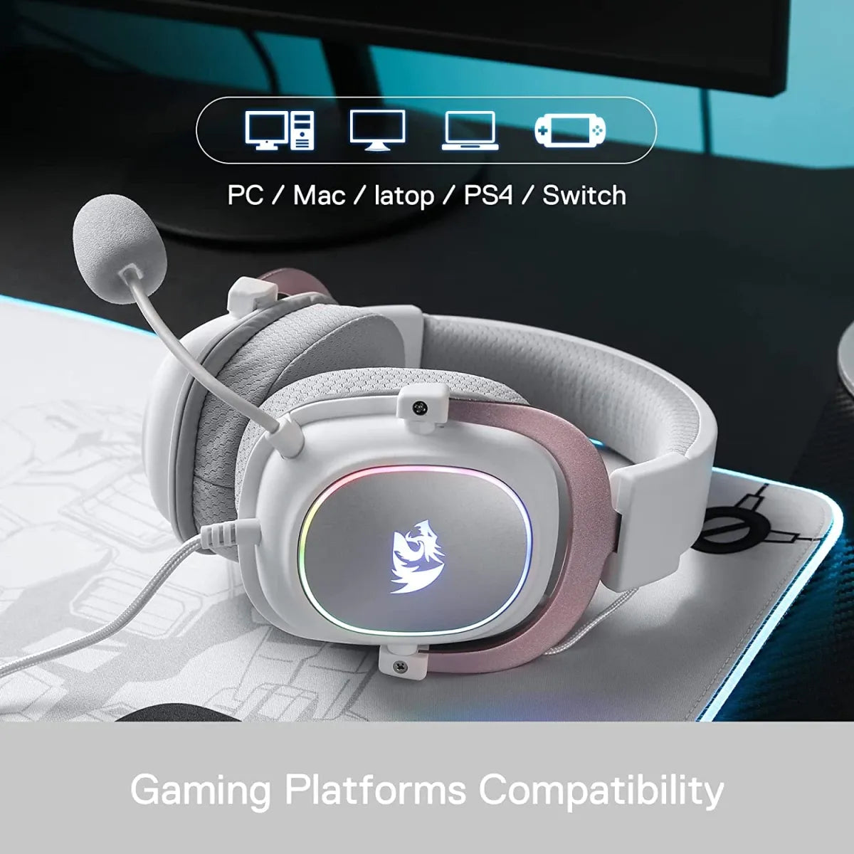 H510 Zeus-X RGB 7.1 Gaming Headset – White