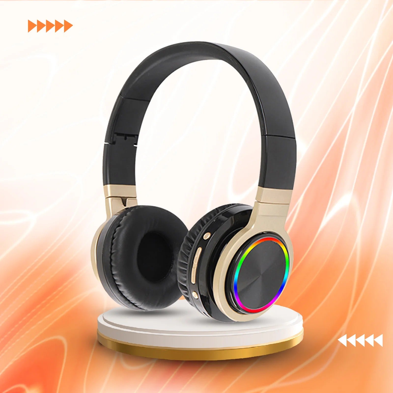 Wireless Headset HZ-BT636 with RGB Light and Memory Card Support