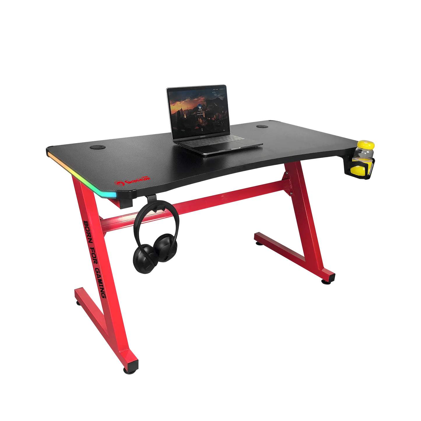 DE-08 Arena 50 Gaming Desk with Headset & Cup Holder