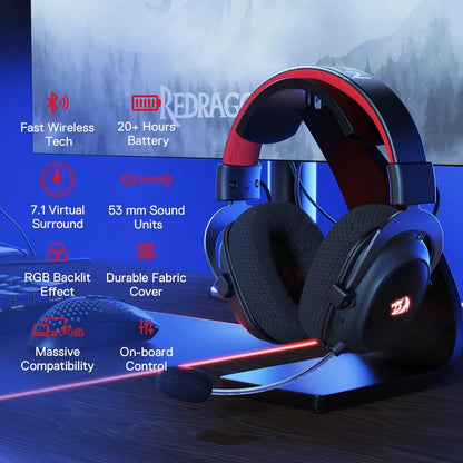 Redragon H510 Pro Zeus RGB Wireless Gaming Headset 7.1 Surround