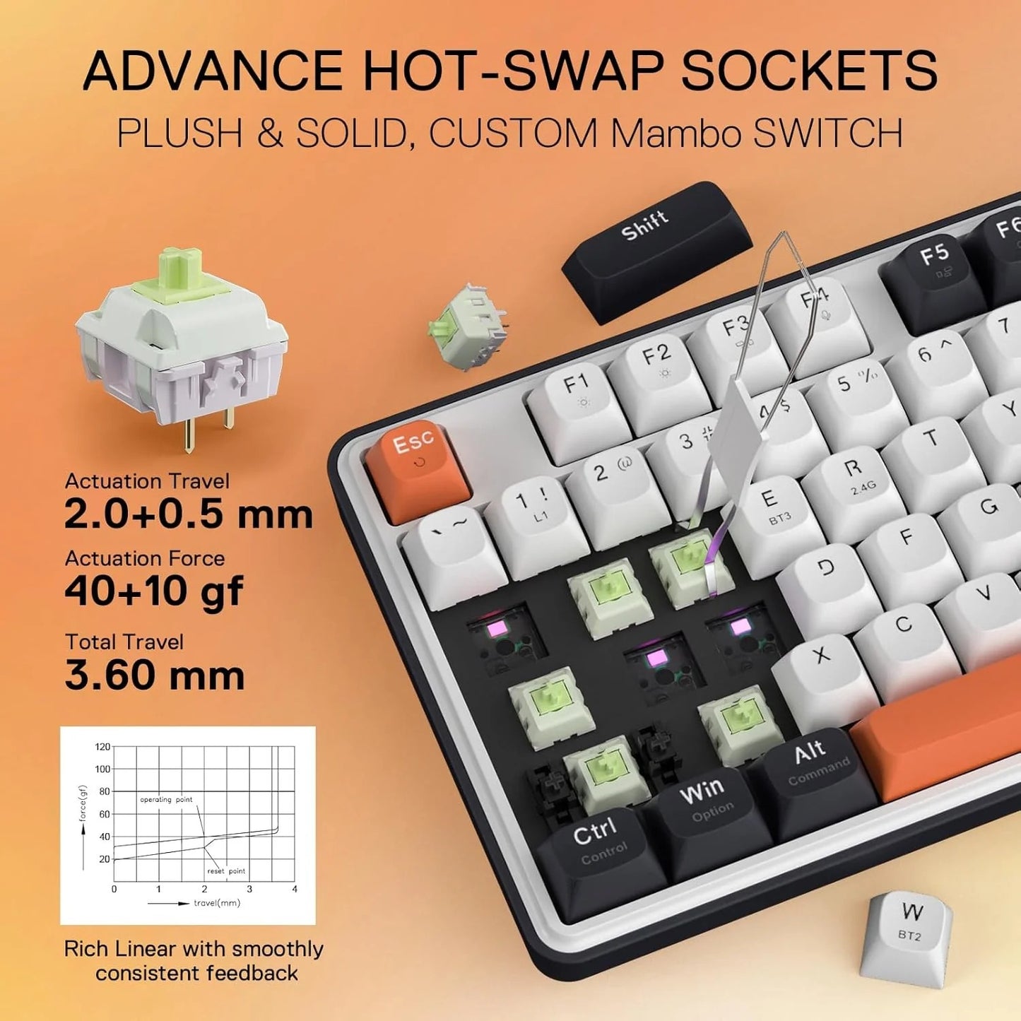 Redragon WYVERN K689 PRO Tri-Mode Full Size Gasket RGB Mechanical Gaming Keyboard