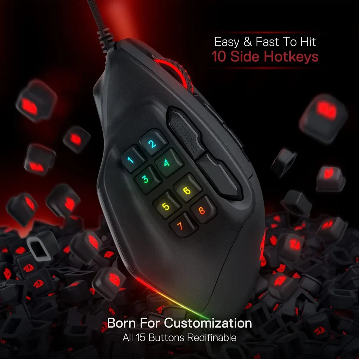 Redragon M811 Aatrox MMO Gaming Mouse