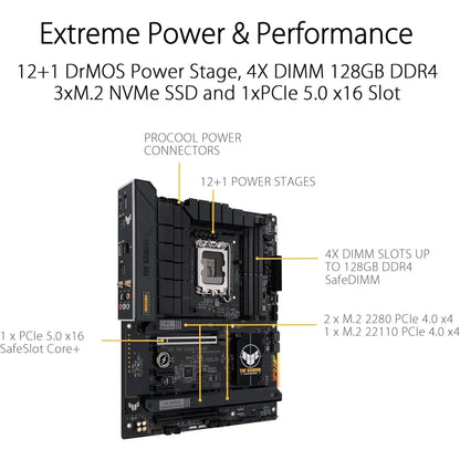 ASUS TUF GAMING B760-PLUS WIFI DDR5 Intel Motherboard PCIe 5.0