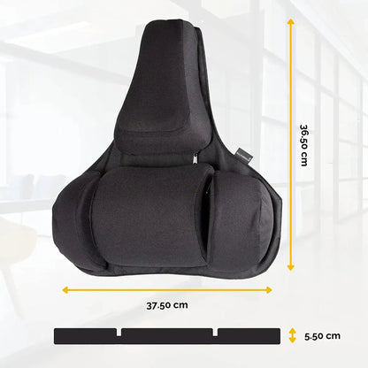 Fellowes Professional Series Ultimate Back Support 3 Memory Foam Section w/ Microban Protection - Black