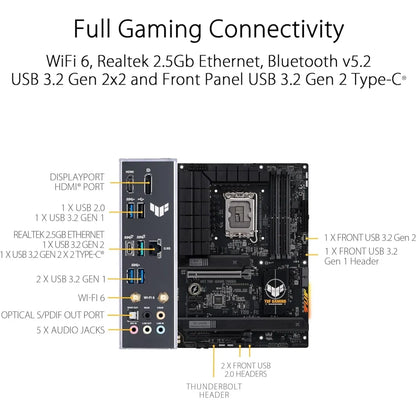 ASUS TUF GAMING B760-PLUS WIFI DDR5 Intel Motherboard PCIe 5.0