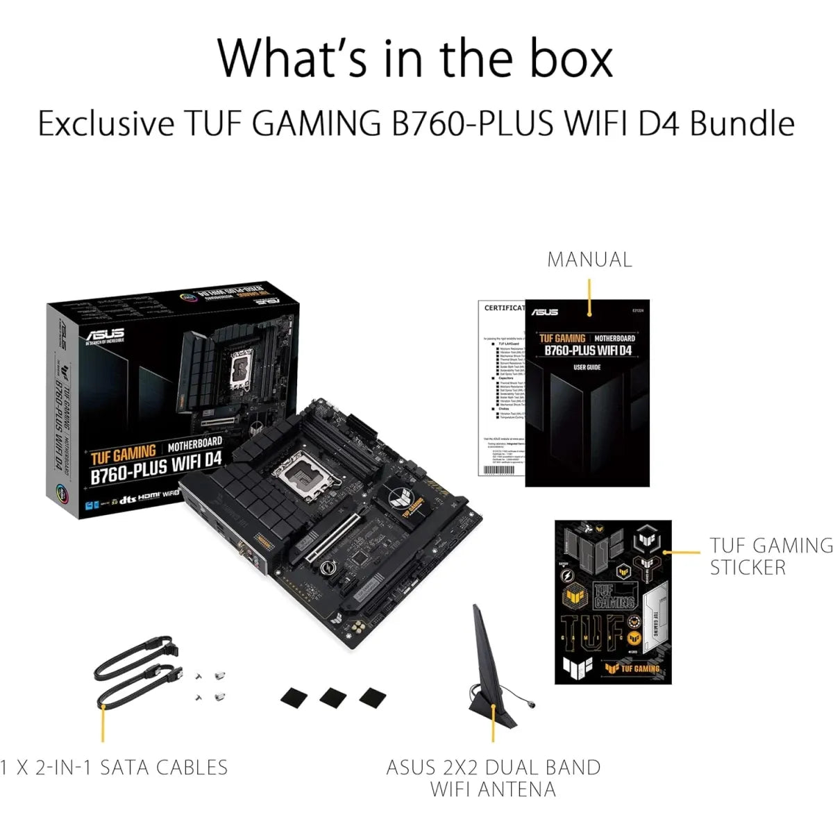 ASUS TUF GAMING B760-PLUS WIFI DDR5 Intel Motherboard PCIe 5.0
