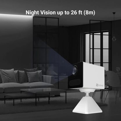 كاميرا Ezviz CB2 4G الذكية 2K تعمل بالشريحة - أبيض