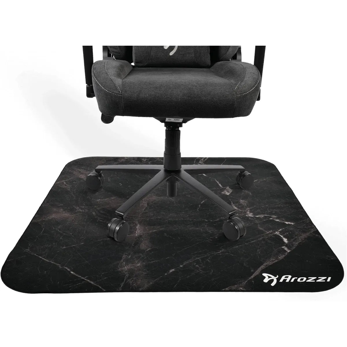 Arozzi Floor Mat Zona Quattro Microfiber Gaming Chair Floor Mat for Carpet Anti-Slip Noise Dampening Floor Mat for Office Chair - Black Marble