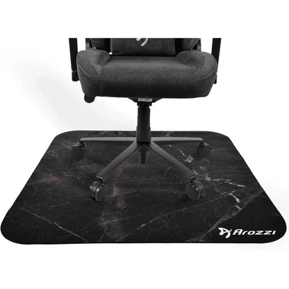 Arozzi Floor Mat Zona Quattro Microfiber Gaming Chair Floor Mat for Carpet Anti-Slip Noise Dampening Floor Mat for Office Chair - Black Marble