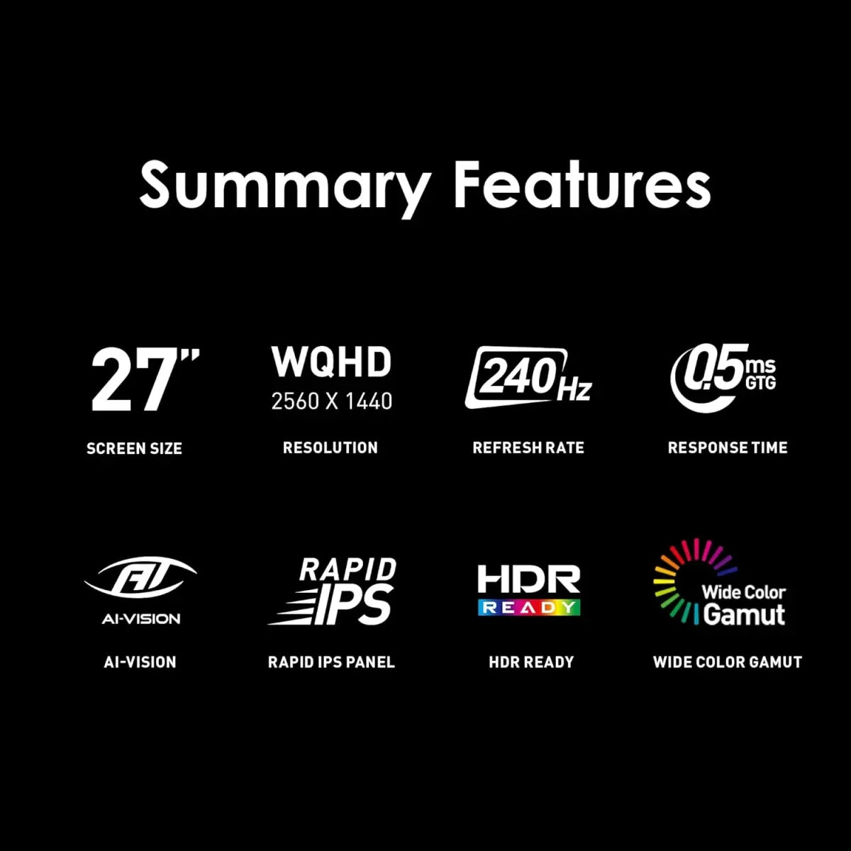 MSI MAG 274QF X24 27-Inch 2K Gaming Monitor 240Hz