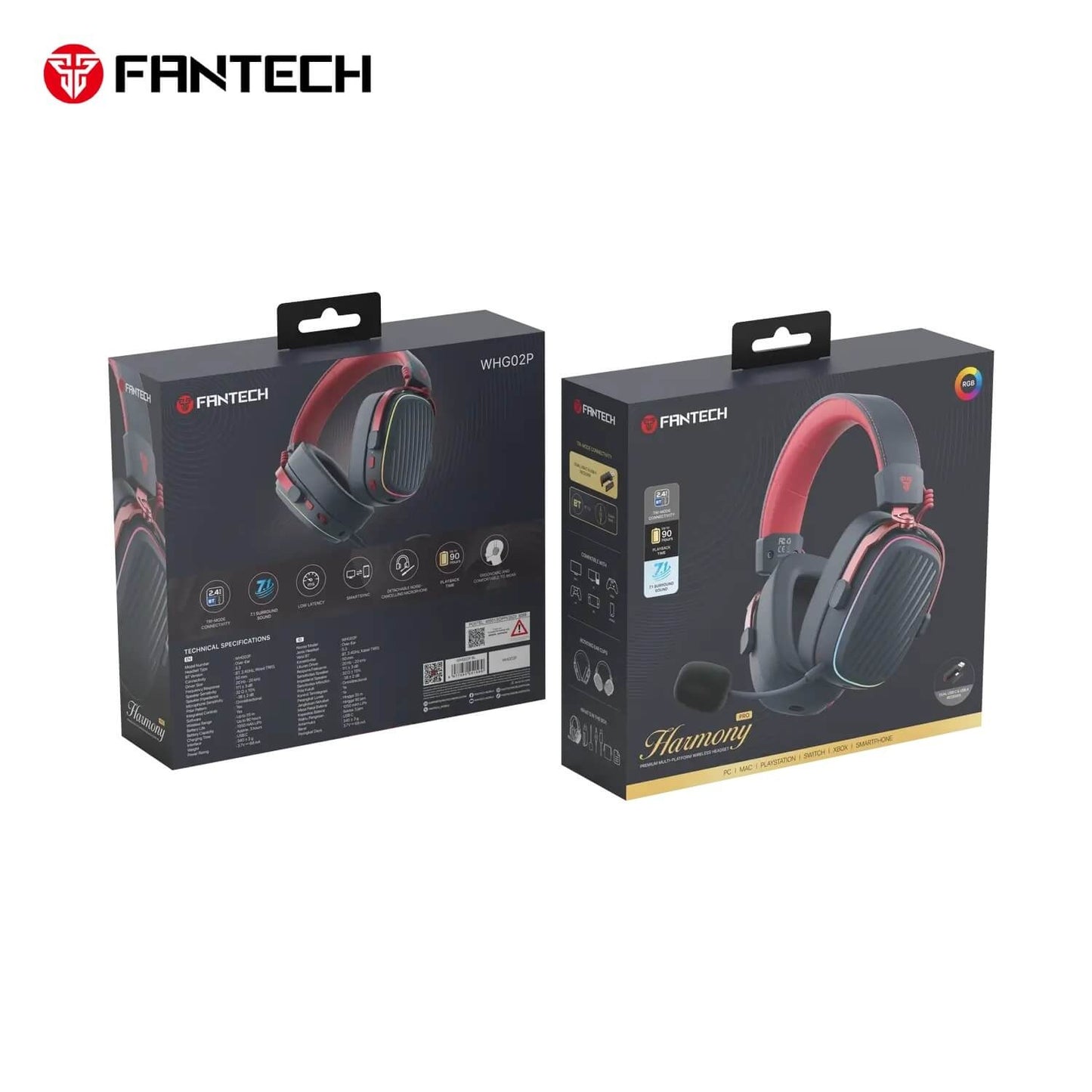 Fantech WHG02P Harmony Pro Wireless RGB Gaming Headset