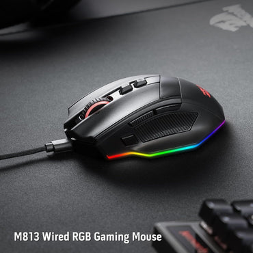 M813 RGB Wired Gaming Mouse with 16000 DPI Precision
