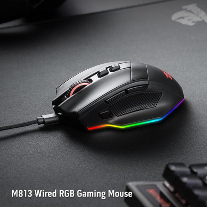 M813 RGB Wired Gaming Mouse with 16000 DPI Precision