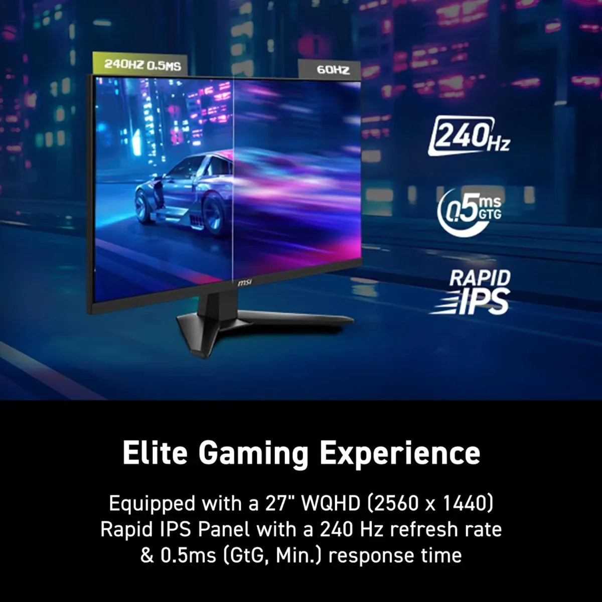 MSI MAG 274QF X24 27-Inch 2K Gaming Monitor 240Hz