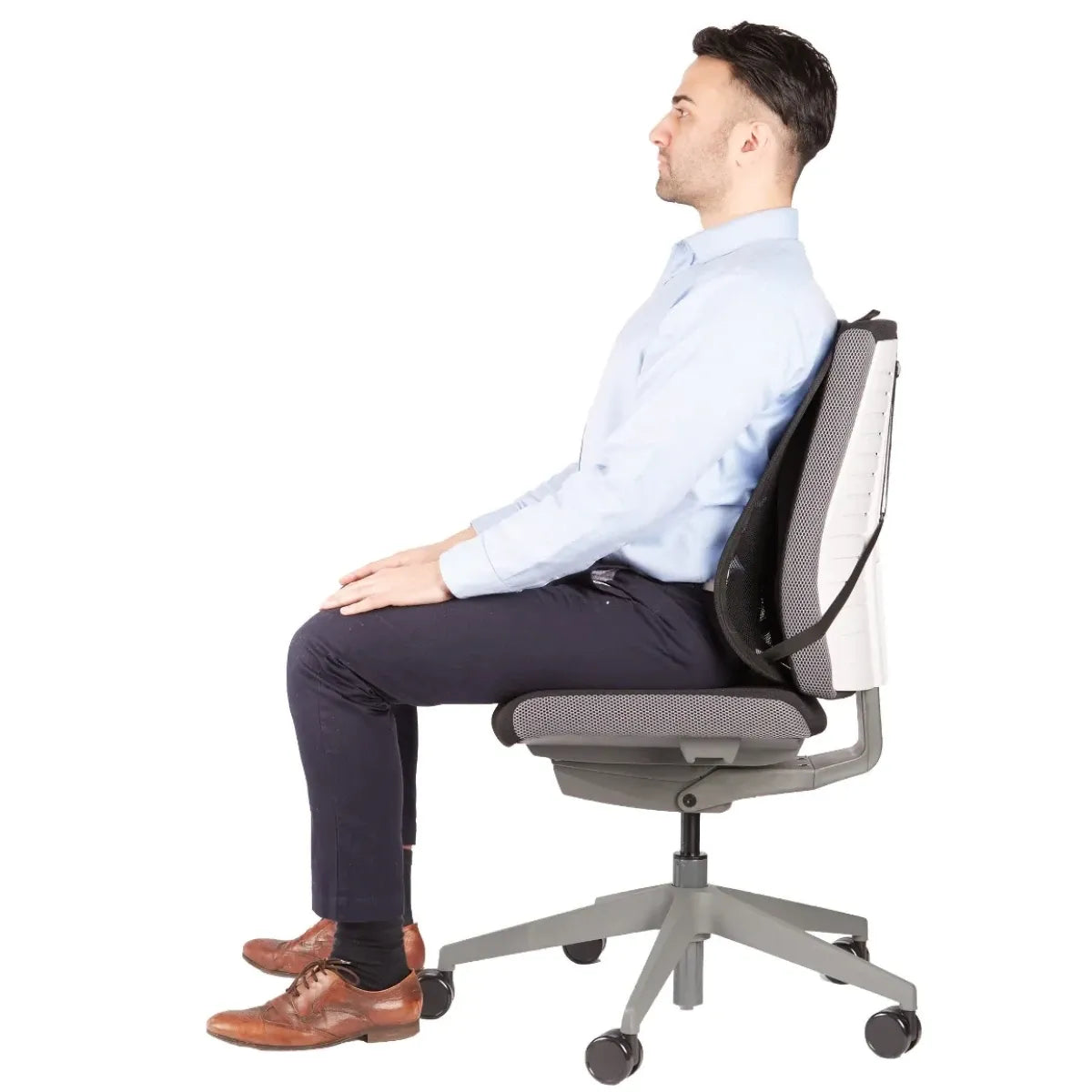دعامة ظهر شبكية من Fellowes Office Suites، قماش شبكي ثلاثي الشد - أسود
