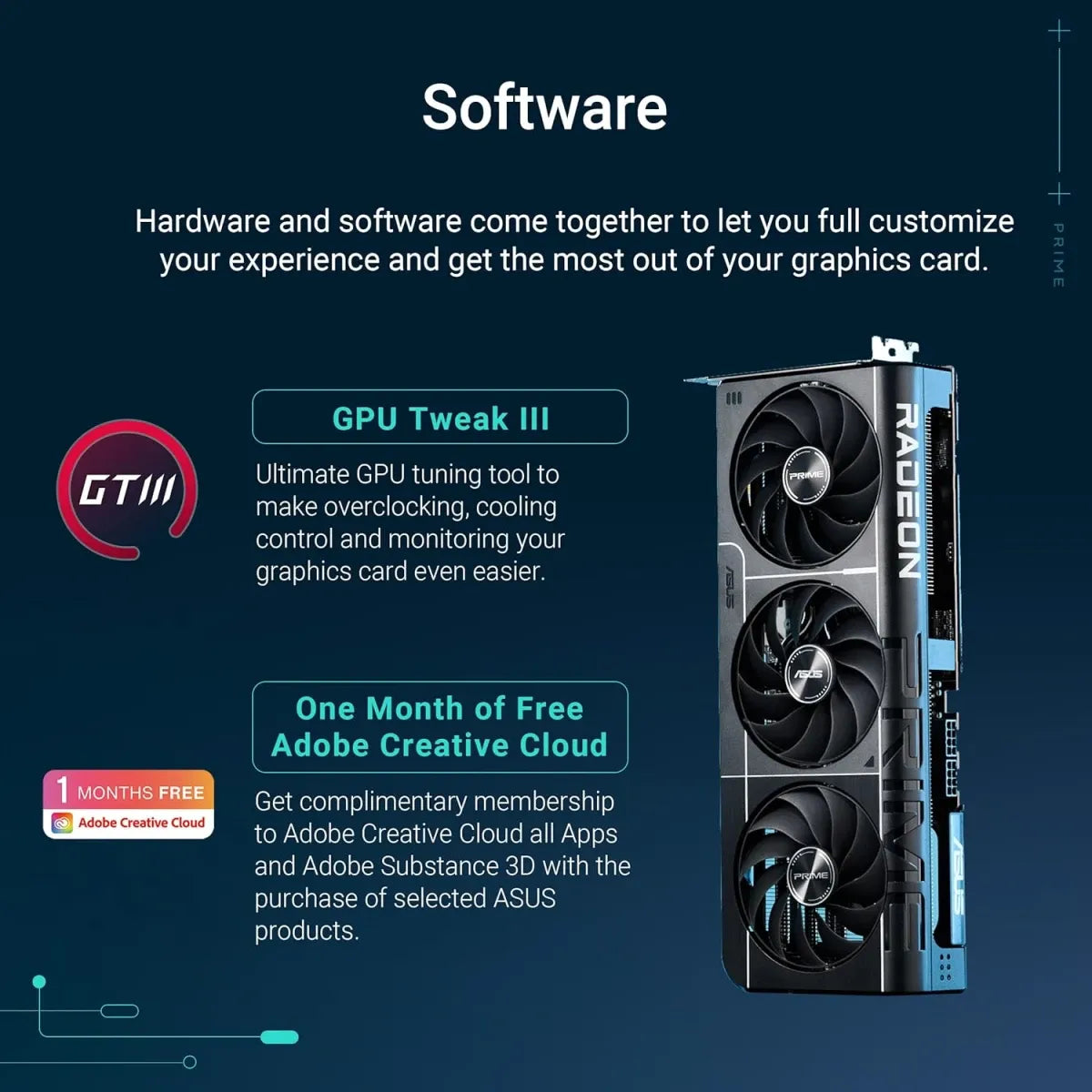 بطاقة رسومات RX 9070 PRIME EVO OC 16GB GDDR6