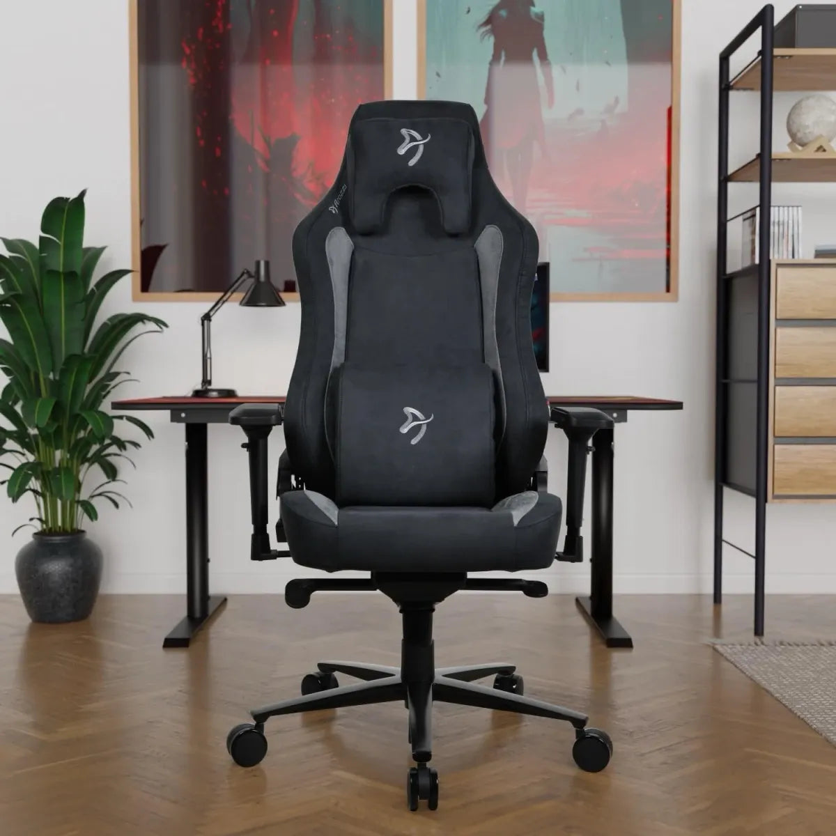 تتميز مادة تنجيد Arozzi Vernazza Supersoft بملمس مخملي فريد من نوعه وهو طارد للسوائل وقابل للتنفس ومسند للذراع من إسفنج الذاكرة القطني 4D - أسود