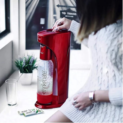 Water & Soda Machine Carbonates Any Drink - Red
