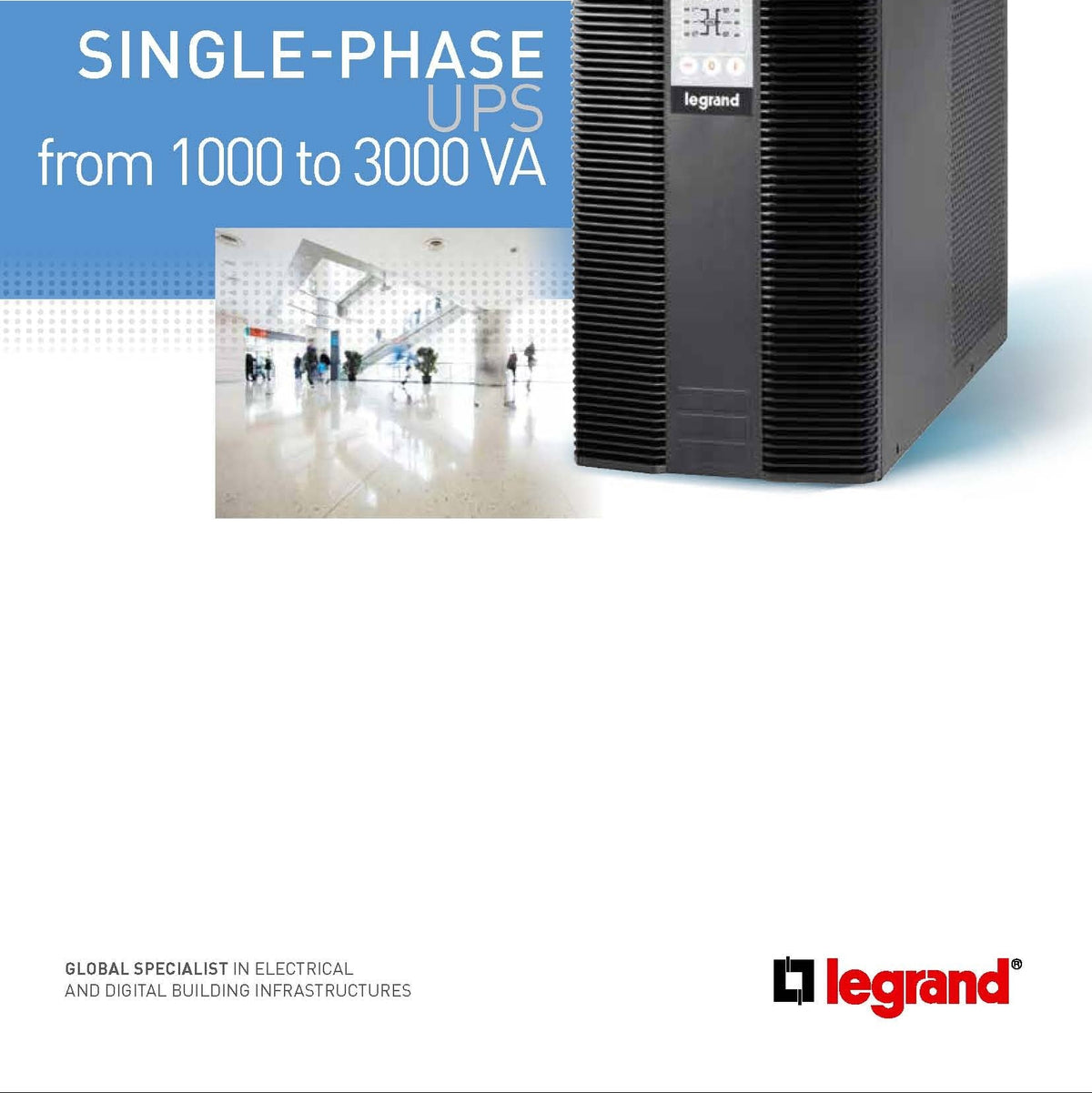 LEGRAND KEOR LP 2KVA 1800W online double conversion tower UPS with LCD monitoring and pure sinewave output at SAMMANPC AlSamman For Computer Jordan