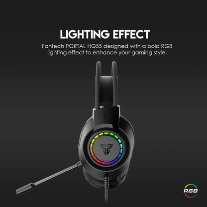 Fantech Portal HQ55 3.5mm RGB Gaming Headset