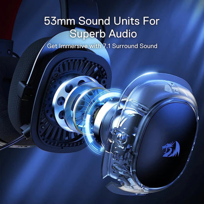 Redragon H510 Pro Zeus RGB Wireless Gaming Headset 7.1 Surround