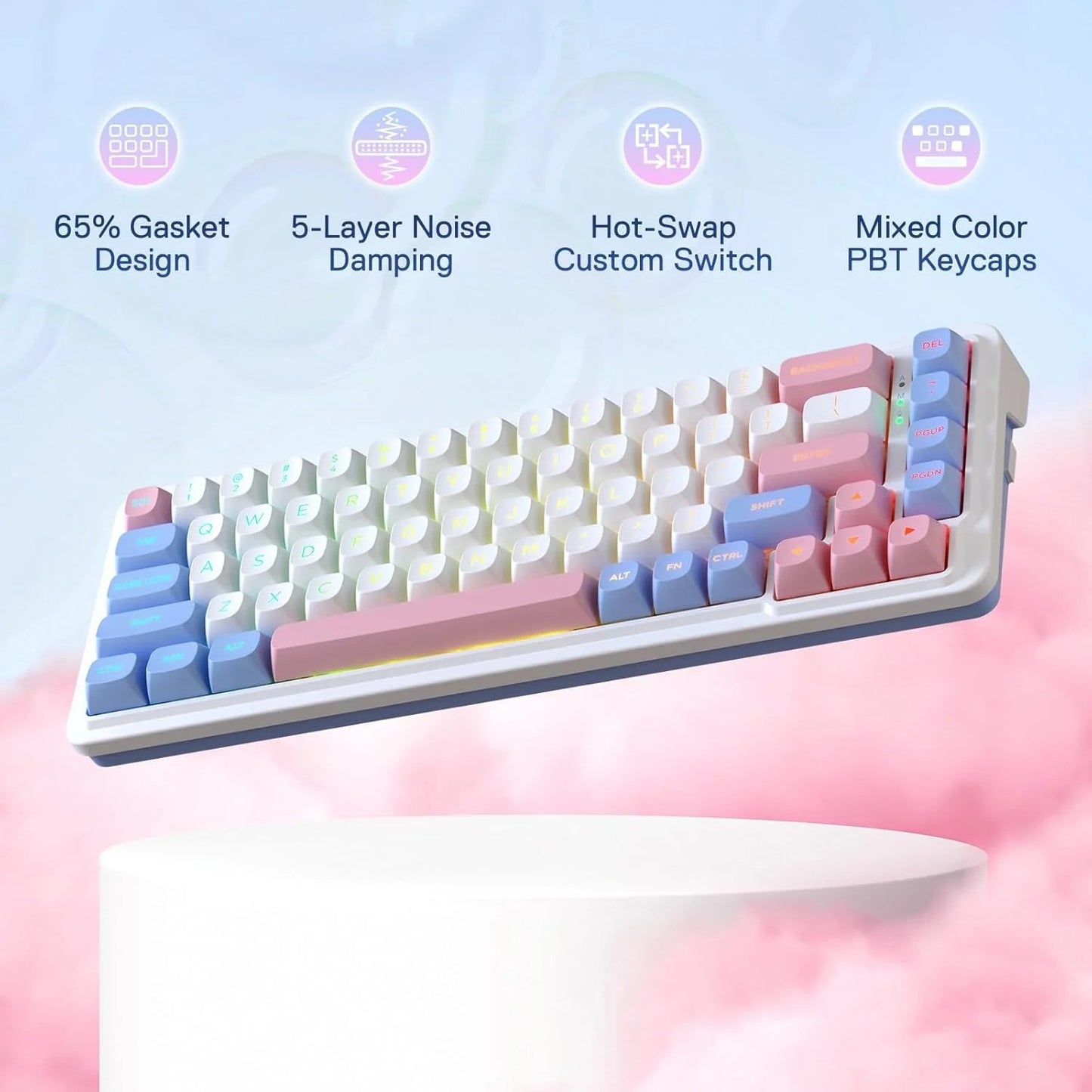 Redragon K709 PRO 65% Wireless Gasket RGB Mechanical Gaming Keyboard