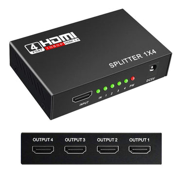 4K HDMI 1x4 Splitter, High-Resolution Multi-Display Output
