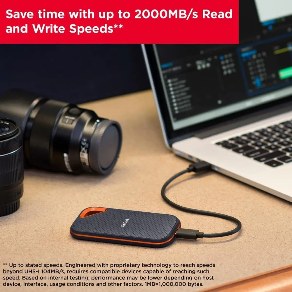 قرص SanDisk Extreme PRO 4TB SSD بسرعة 2000MB