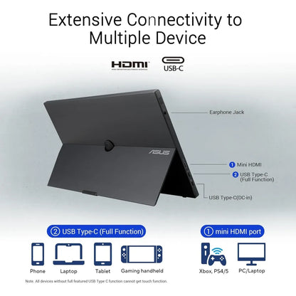 ASUS ZenScreen MB16AHT 15.6 inch FHD IPS 10-point touch portable monitor with USB-C and Mini HDMI in Jordan Amman and Irbid