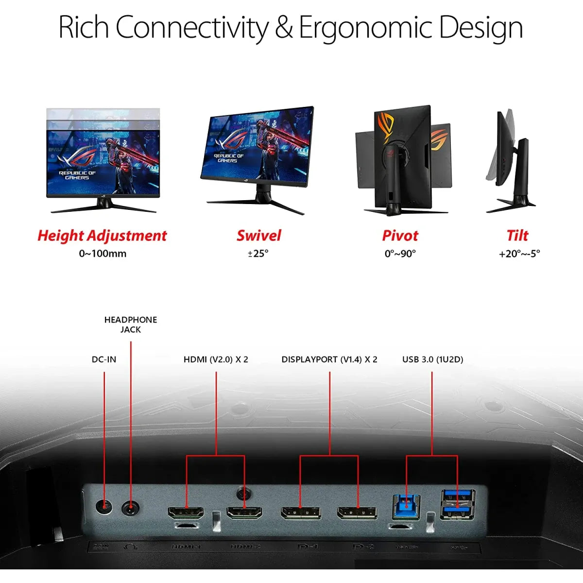 شاشة ASUS ROG Strix XG27AQM 27 بوصة 2K 270Hz Fast IPS