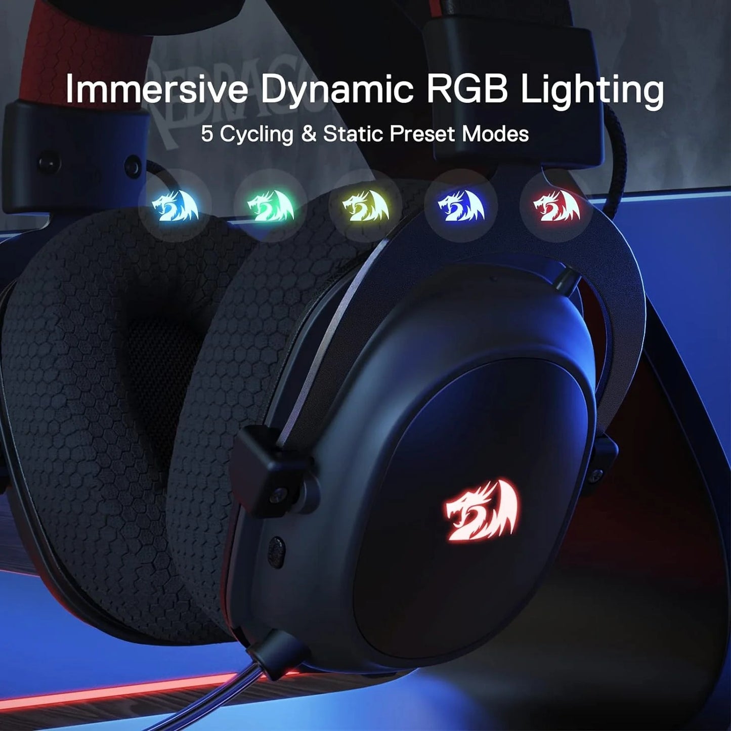 Redragon H510 Pro Zeus RGB Wireless Gaming Headset 7.1 Surround