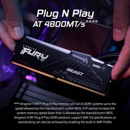كينغستون فيوري بيست RGB سعة 32 جيجابايت DDR5 بتردد 5600 ميجاهرتز وزمن استجابة CL36