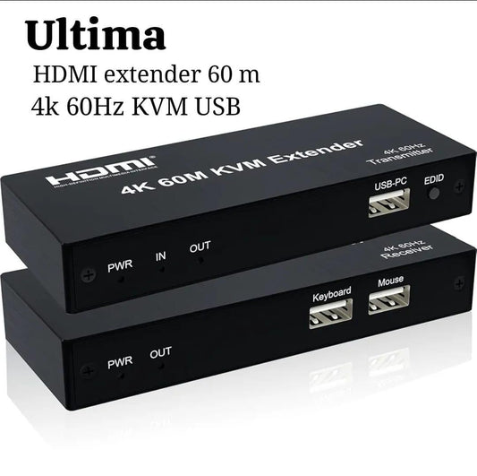 HDMI KVM Extender 60m Over Cat6, 1080p Support