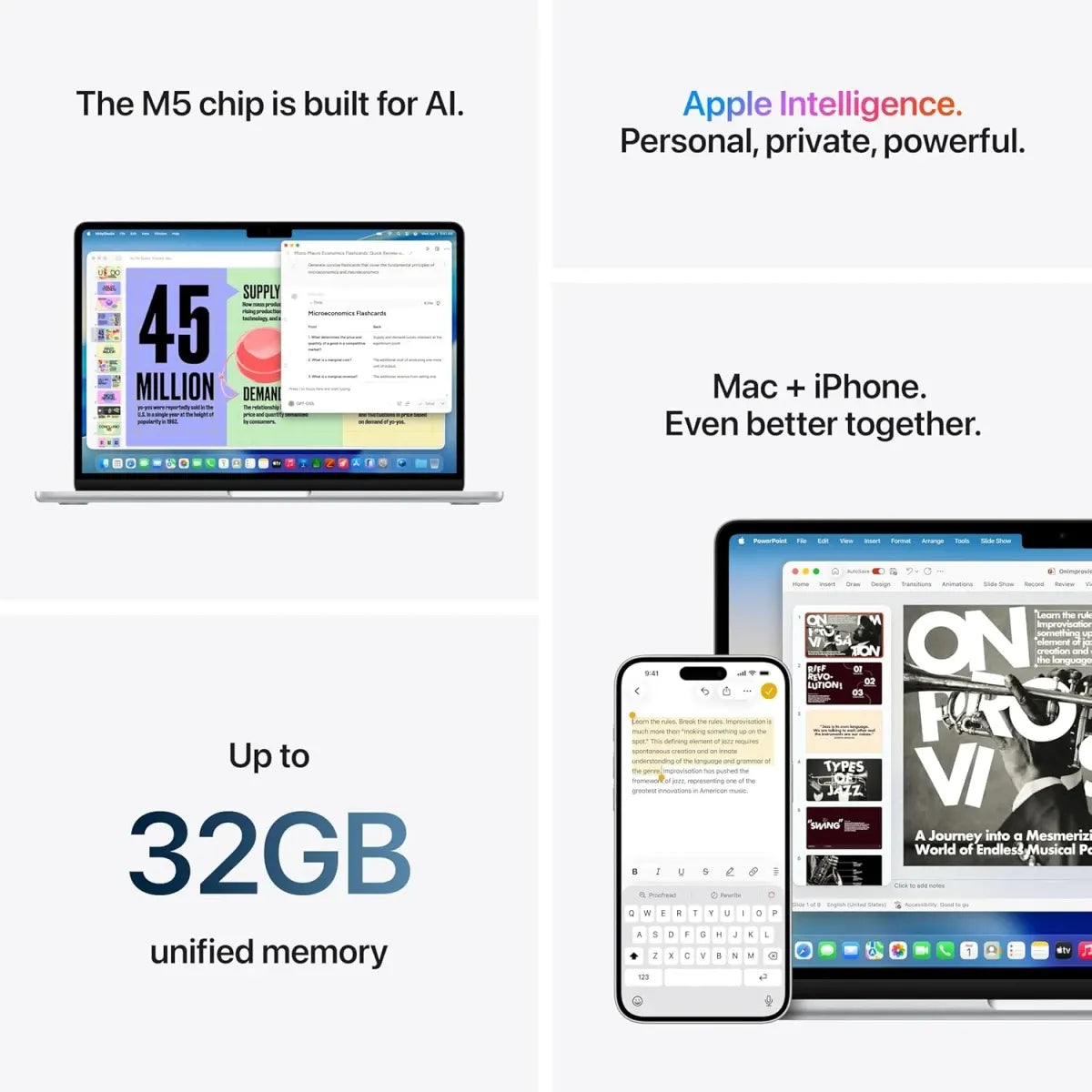 MacBook Air M5 Midnight 13.6-inch Retina display with 2560x1664 resolution and True Tone in Jordan