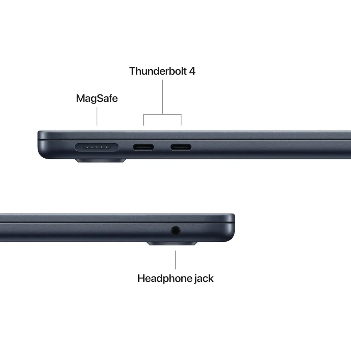 MacBook Air M5 Midnight 13.6-inch Retina display with 2560x1664 resolution and True Tone in Jordan