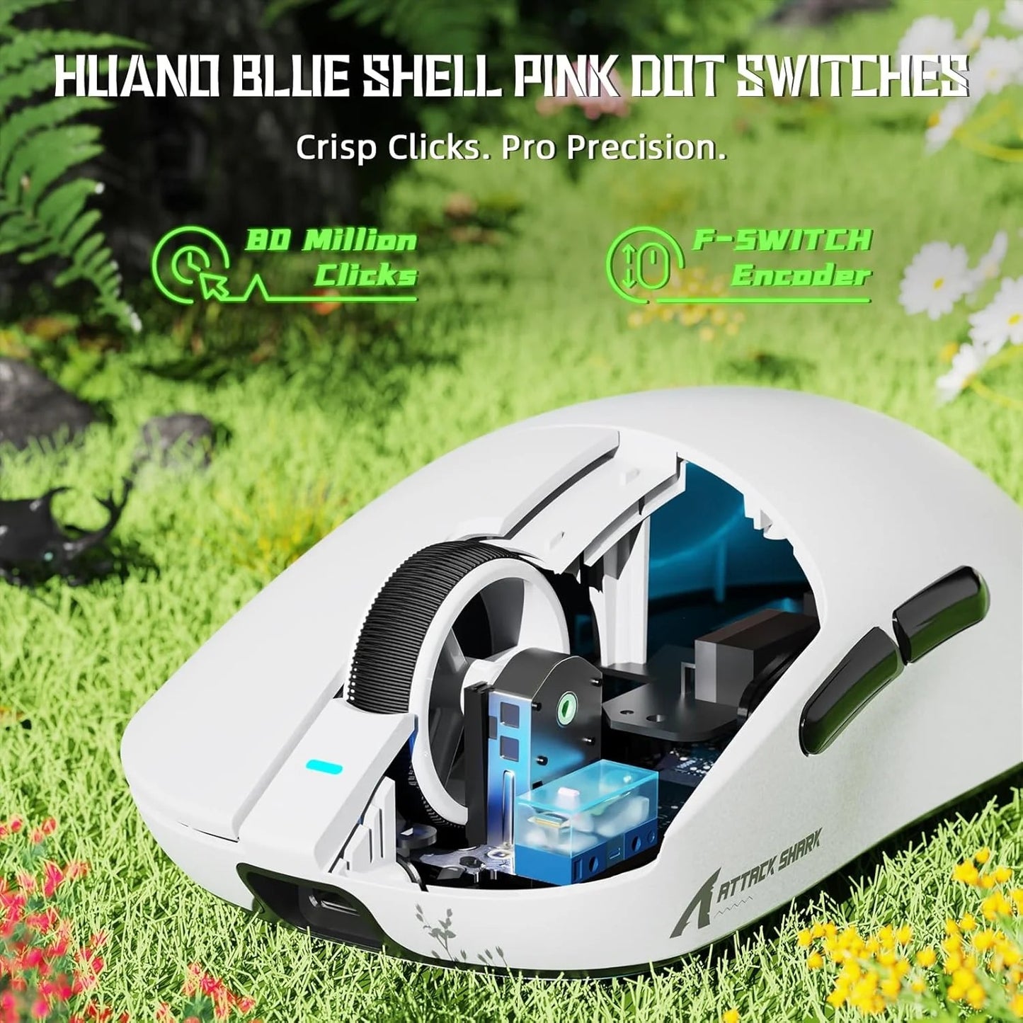ATTACK SHARK X8 SE white wireless gaming mouse in Jordan and Amman