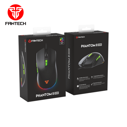 VX6 Phantom II RGB Gaming Mouse 7200 DPI Black