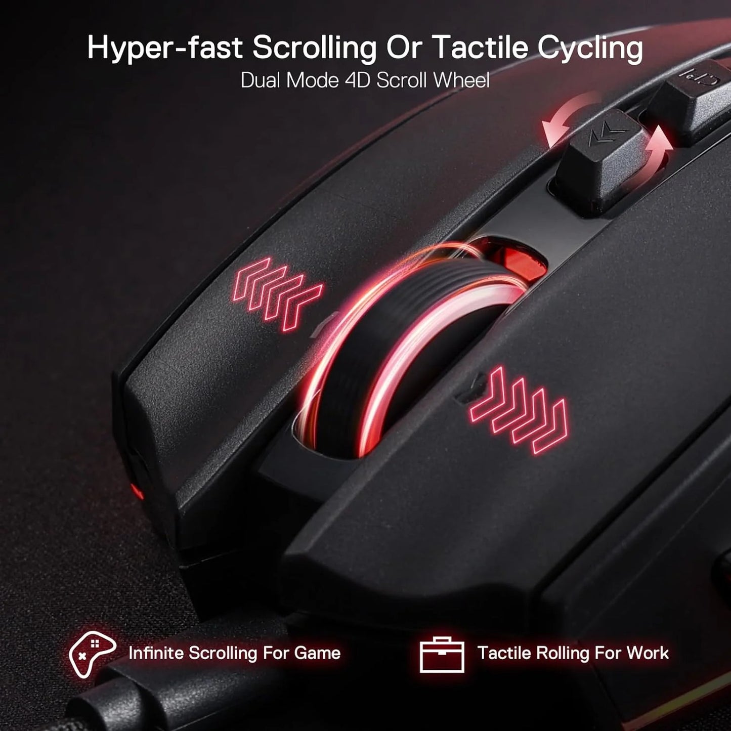 M813 RGB Wired Gaming Mouse with 16000 DPI Precision