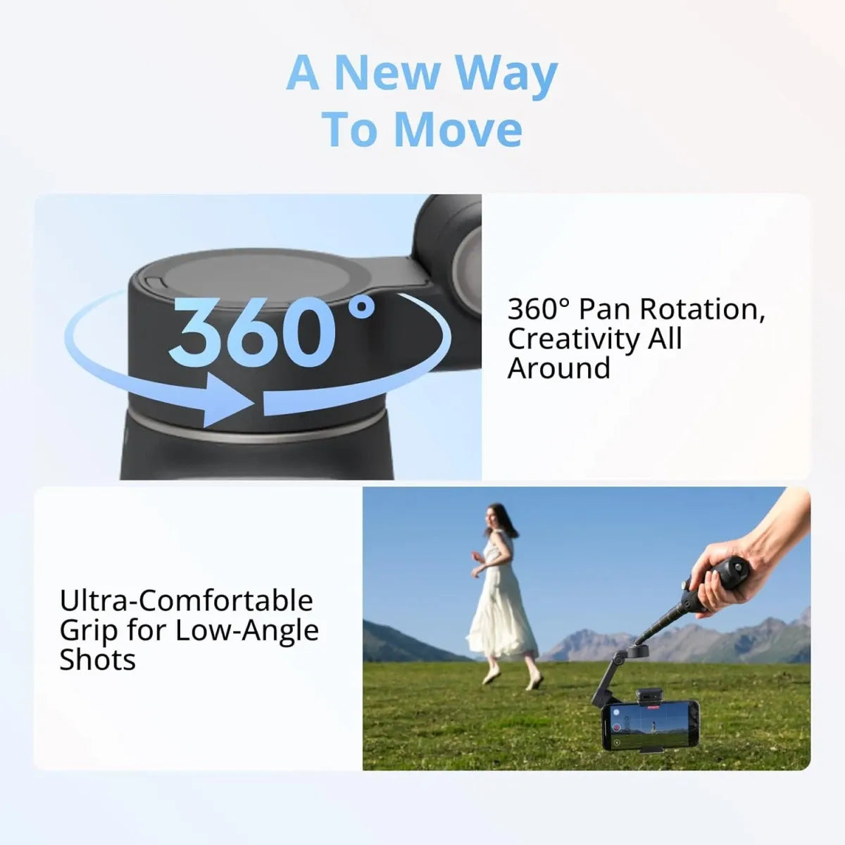 DJI Osmo Mobile 8 smartphone gimbal stabilizer with 3-axis stabilization 360-degree pan rotation smart tracking built-in extension rod and tripod at SAMMANPC Jordan
