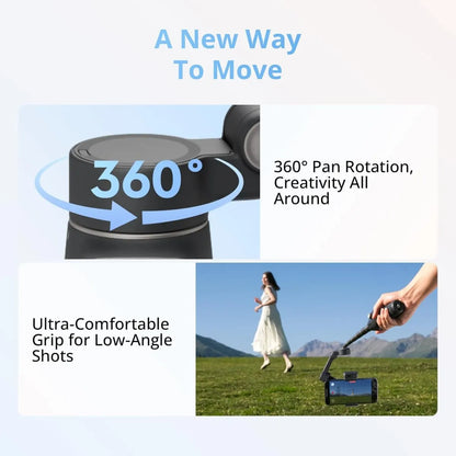 DJI Osmo Mobile 8 smartphone gimbal stabilizer with 3-axis stabilization 360-degree pan rotation smart tracking built-in extension rod and tripod at SAMMANPC Jordan