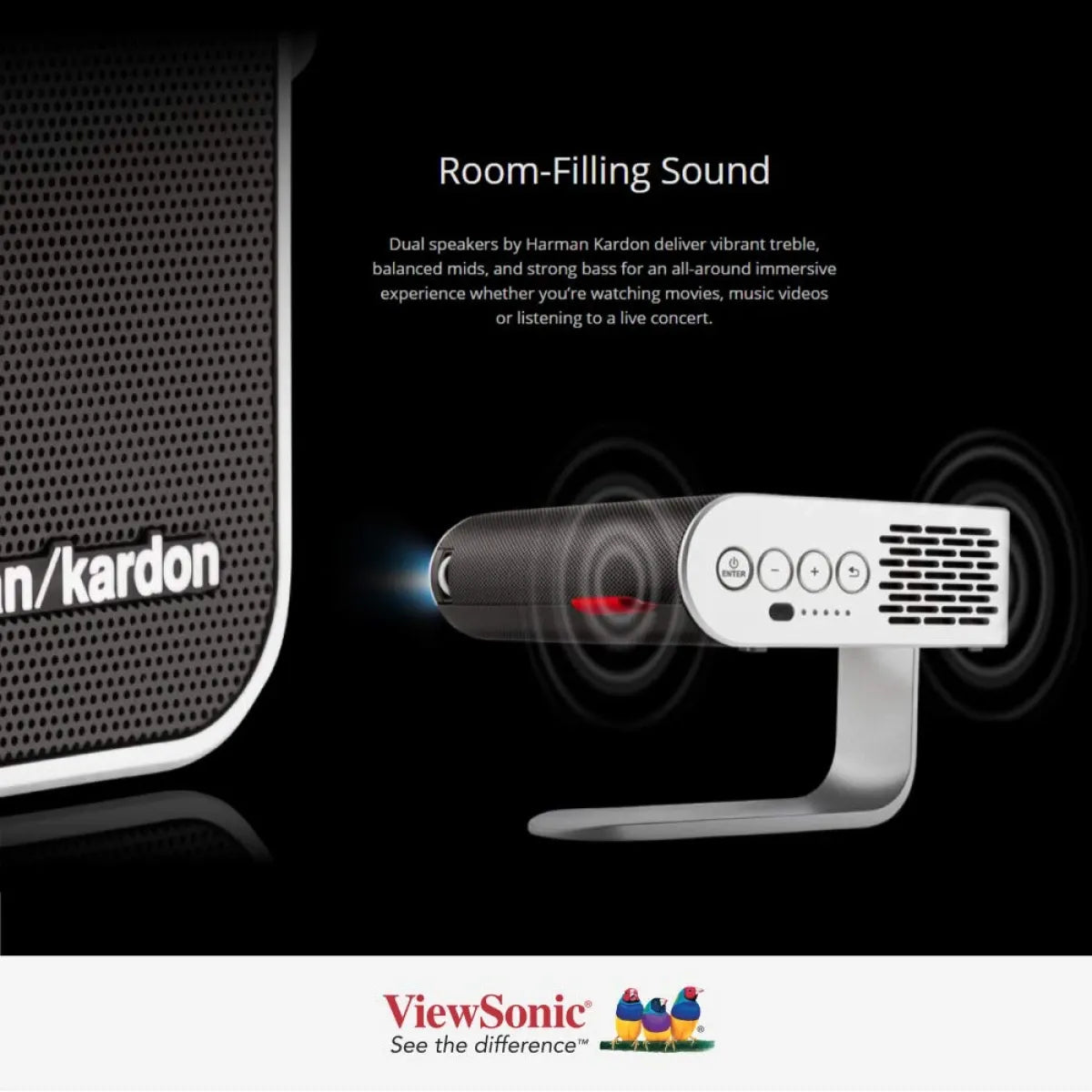 ViewSonic M1+ G2 Portable Smart Wi-Fi Projector