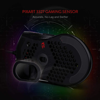 M808 RGB Lightweight Gaming Mouse with 12400 DPI