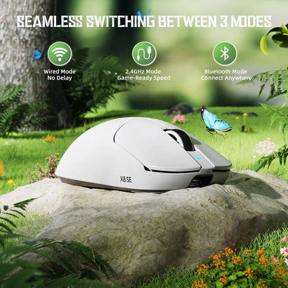 ATTACK SHARK X8 SE white wireless gaming mouse in Jordan and Amman