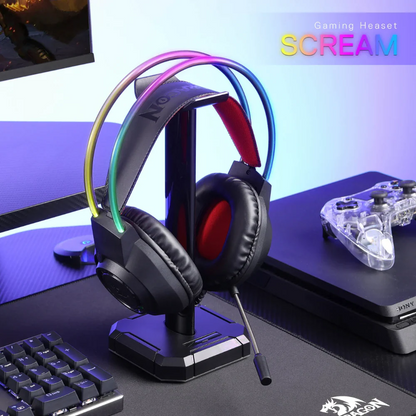 Redragon H231 Scream Wired RGB Gaming Headset with Surround Sound