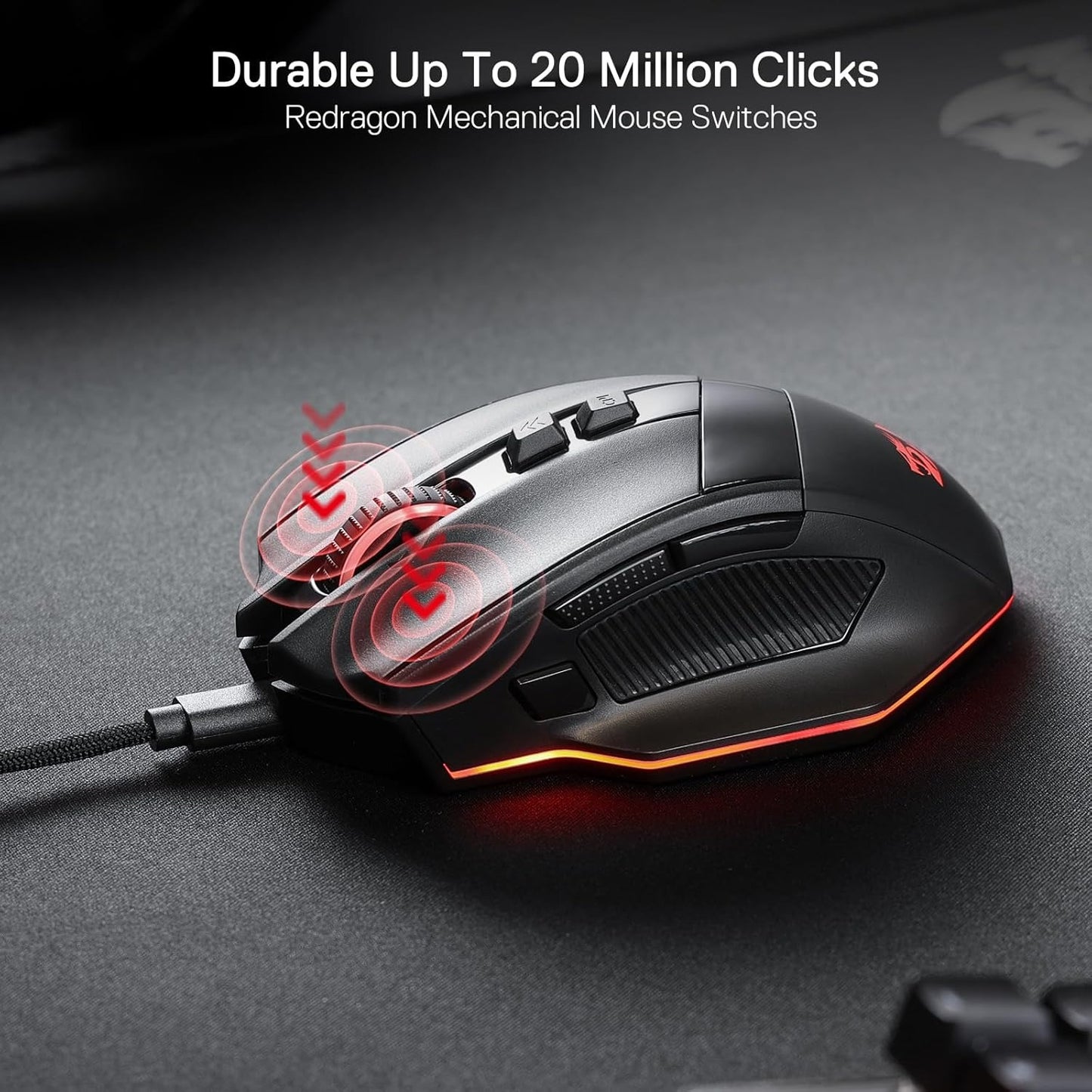 M813 RGB Wired Gaming Mouse with 16000 DPI Precision